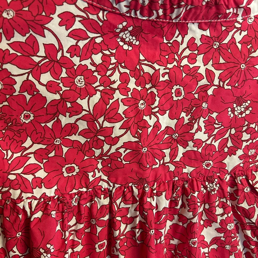 J.Crew Button-Front Ruffleneck Popover
In Blushing Meadow Size Small - Picture 5 of 11